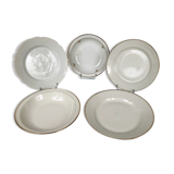 Set of five dishes porcelain from Limoges