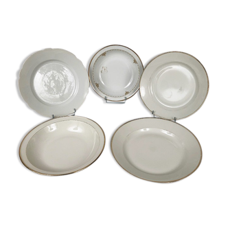 Set of five dishes porcelain from Limoges