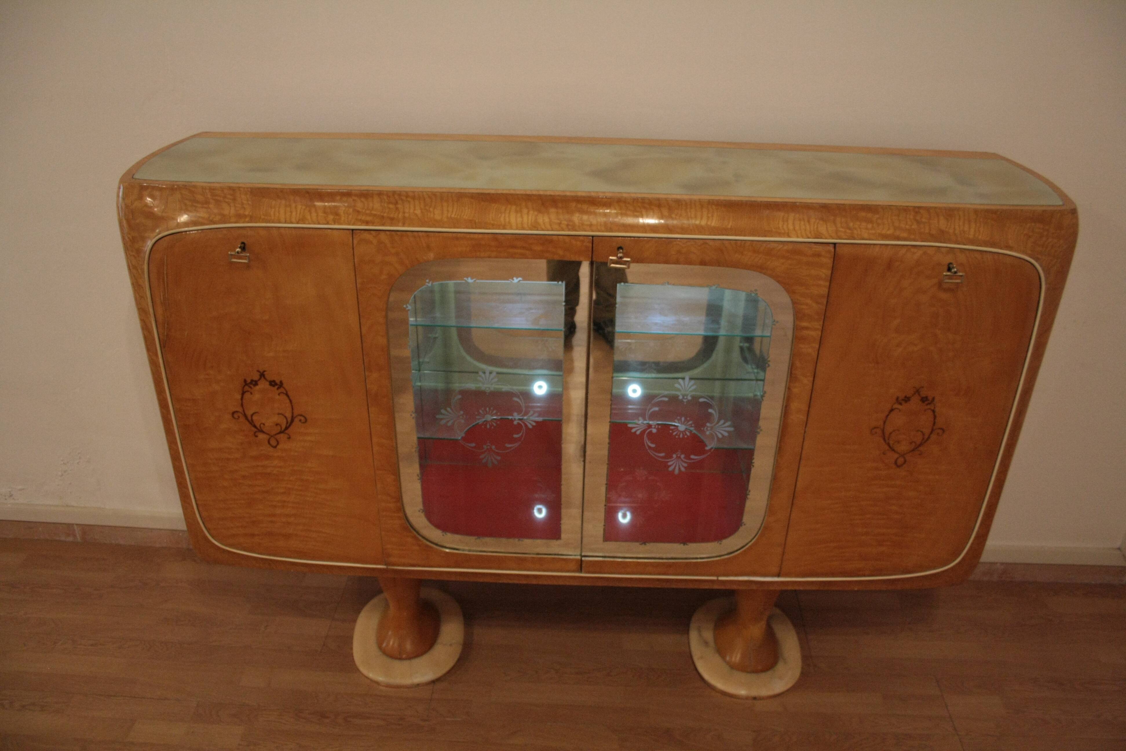 Meuble bar Buffet Mid-Century Modern, années 1950