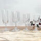 6 Arques crystal champagne flutes, Louvre model