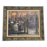 Nestor, peintre Espagnol du XXe siècle - Huile sur toile - Violoniste