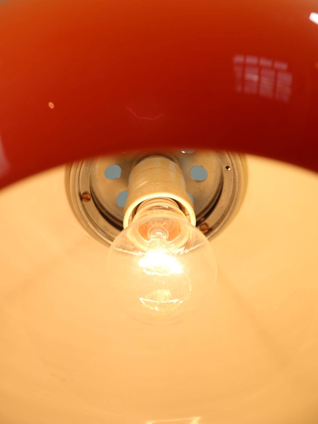 Rare Orange Jolly Pendant Lamp by Luigi Massoni for Guzzini, 1970s