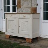 Buffet art déco rénové - Beige Glaise Ripolin - H100 x L133 x P52 cm