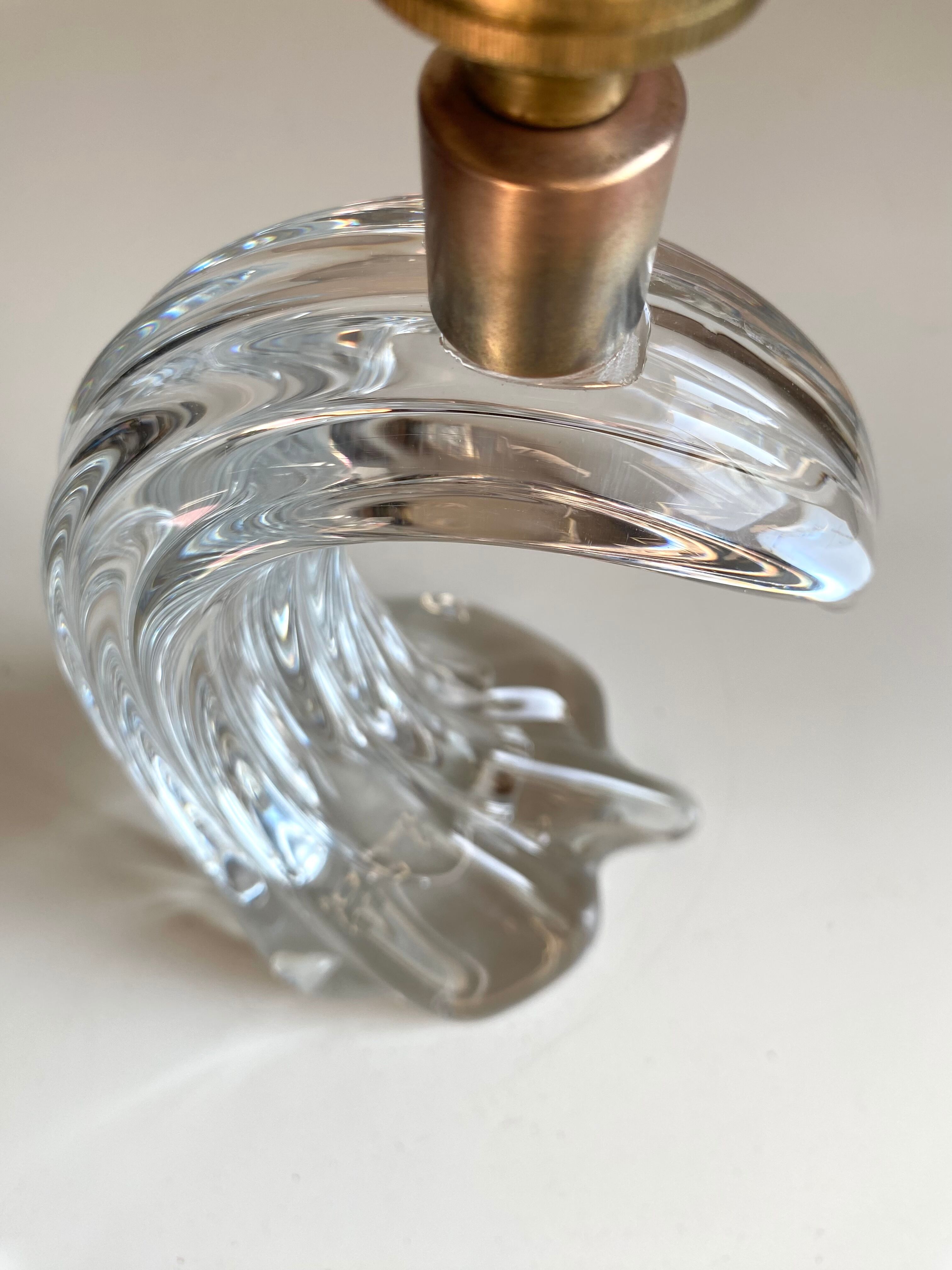 Moulded glass lamp, fabric cable 2 m