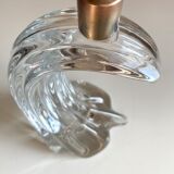 Lampe verre moulé, câble tissu 2 m