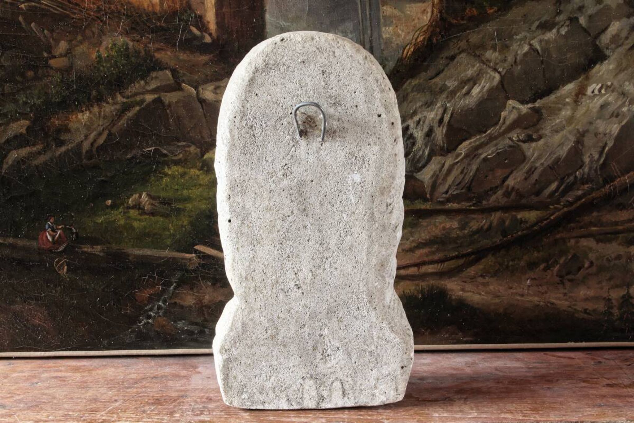Ancienne tête de Christ de Vézelay en pierre reconstituée