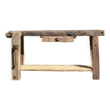 Very old oak carpenter's workbench - A charming piece of trade furniture.