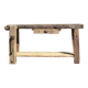 Very old oak carpenter's workbench - A charming piece of trade furniture.