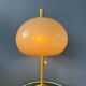 Large vintage brass mushroom space age table lamp
