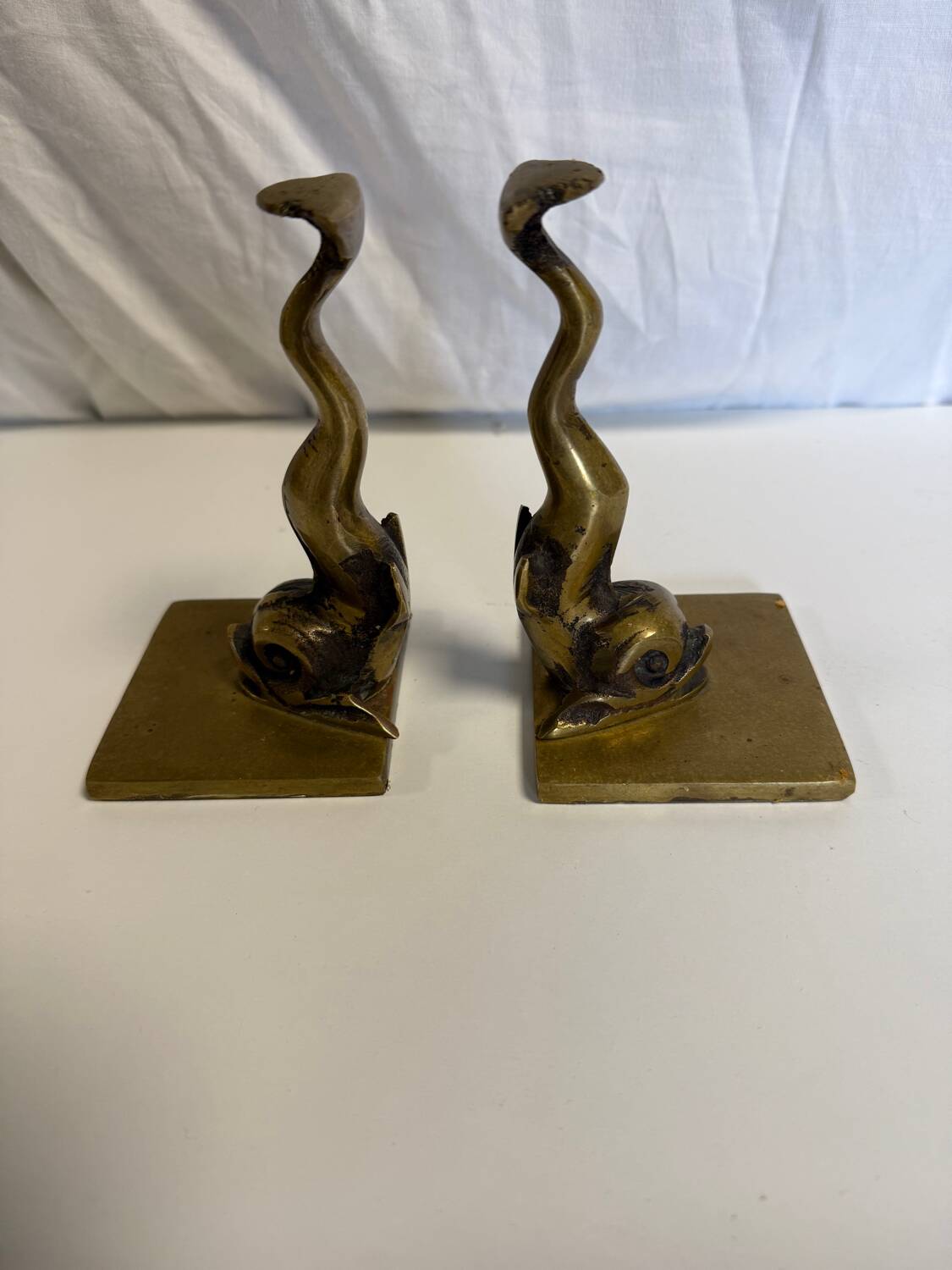 Vintage bronze bookends