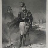 Engraving XIXth "Jules DAVOUST 'Naval Officer'