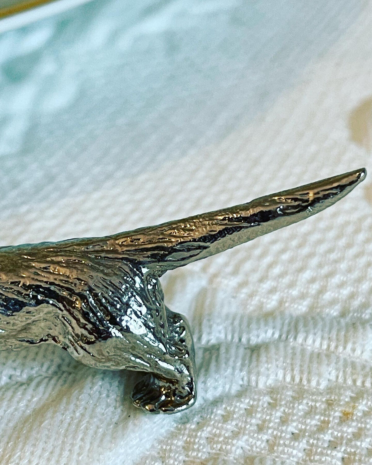 6 doors - vintage dachshund silver metal knife 70