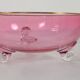 Vintage glasses service cup pink for 7 with service bowl