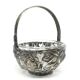 Sugar bowl, postmodernism, silver-plated brass, HEFRA, Poland, 1970s