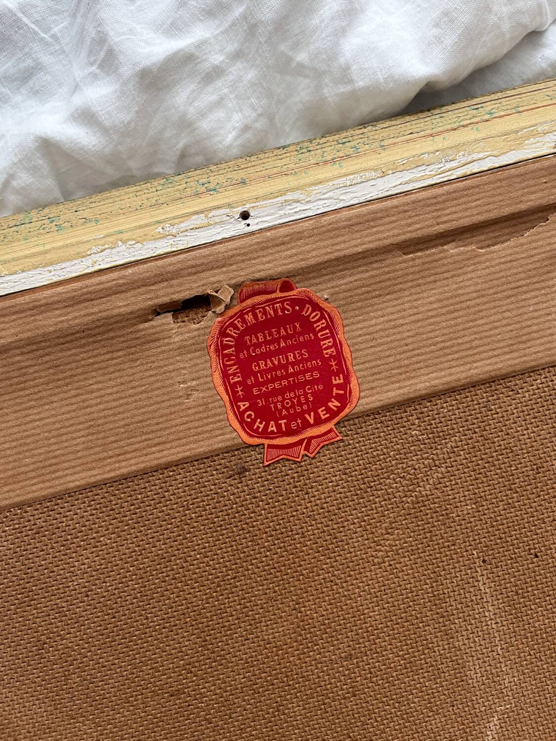 Antique painting, oil on cardboard, bouquet of anemones, signed