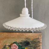White opaline hanging lamp