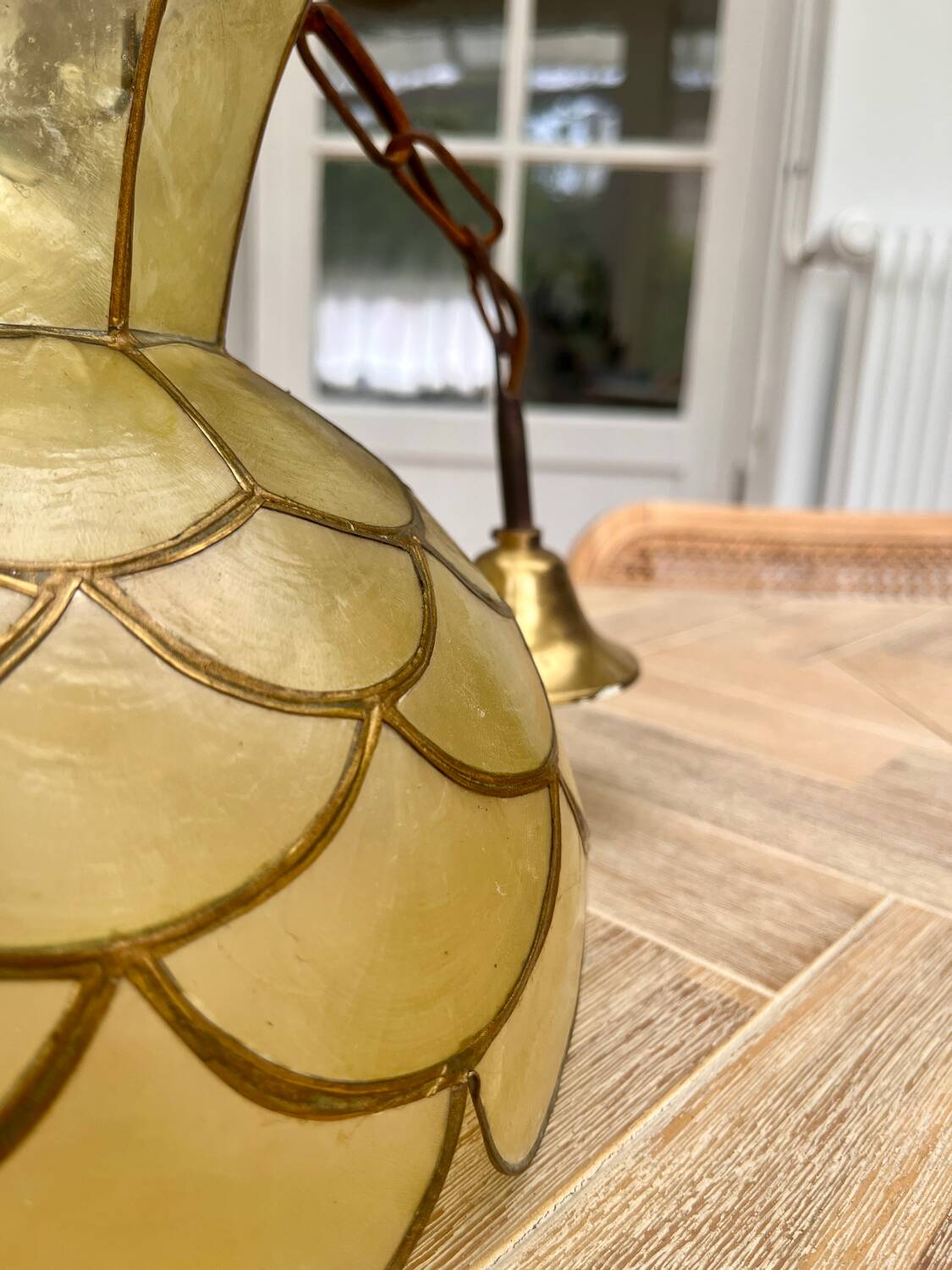 Golden mother-of-pearl "Mermaid" earrings