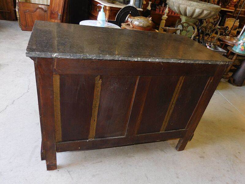 Empire dresser 4 drawers in mahogany and bronze