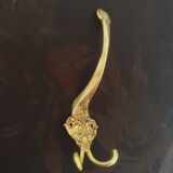 Double bronze hook - coat and hat hooks