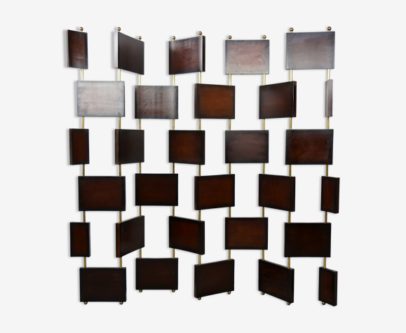 Wooden and brass screen