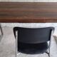 Bureau noyer métal