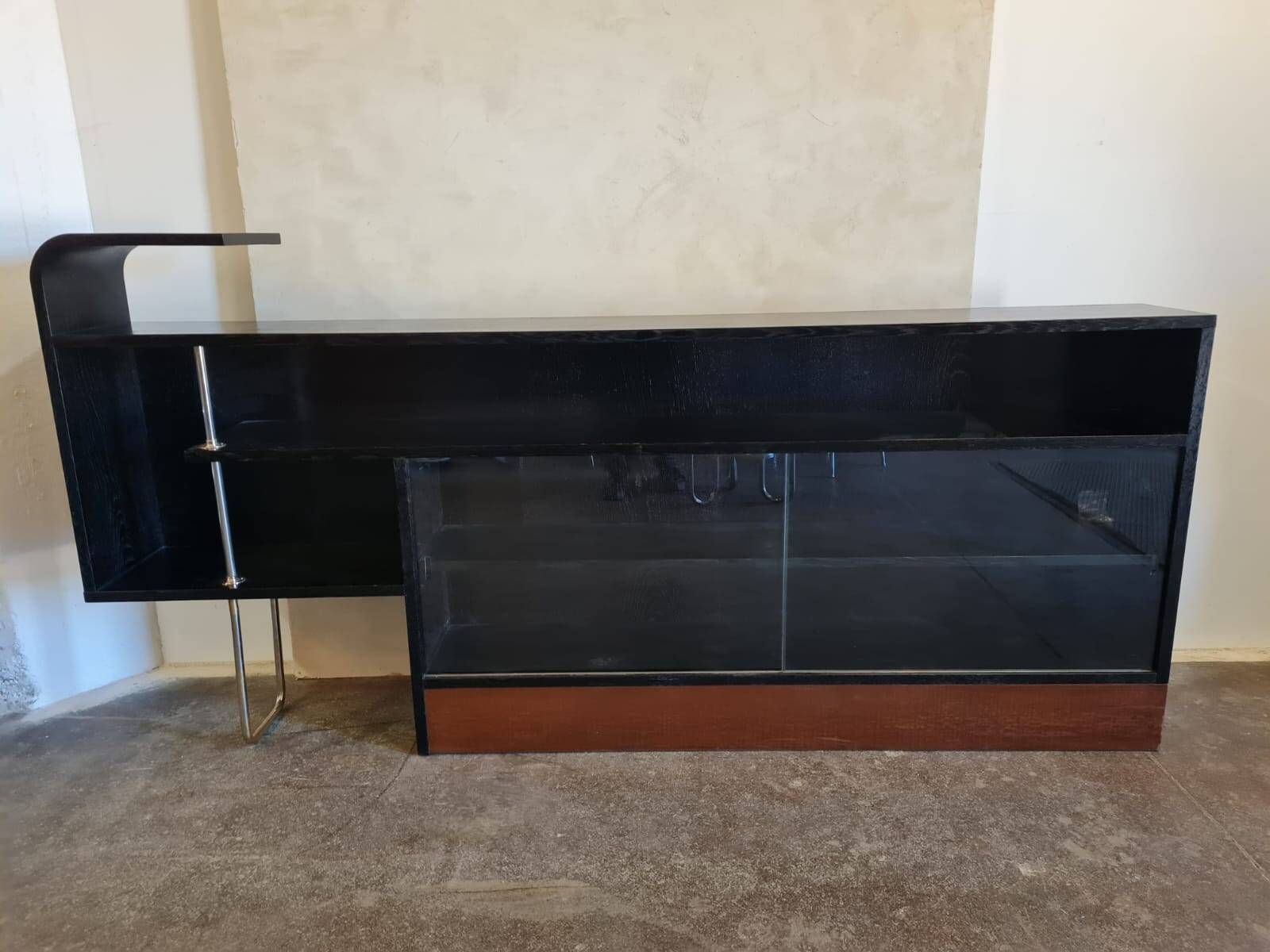 Functionalist Sideboard / Bookcase with Shelves, Czechoslovakia, 1930s