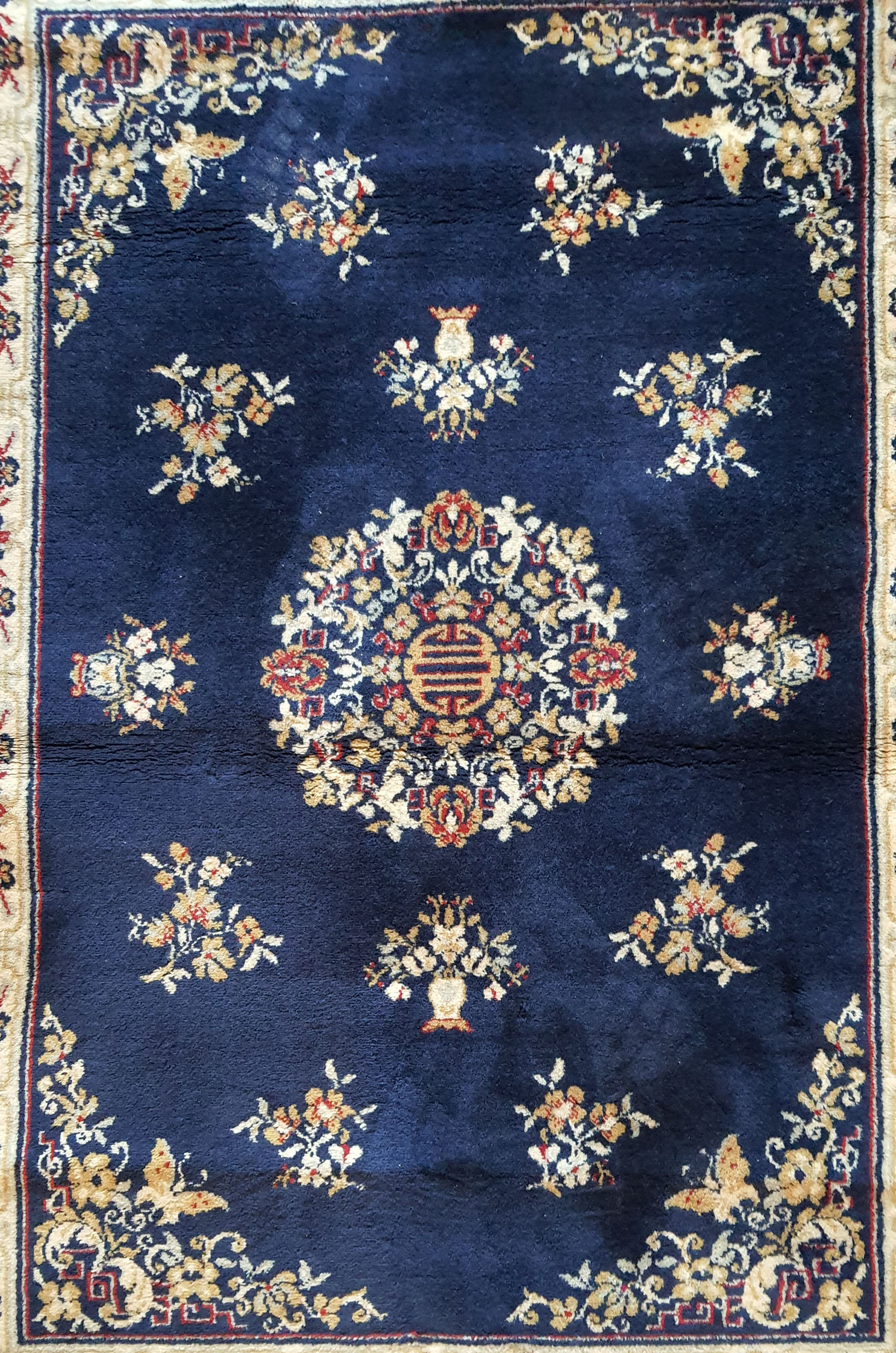 Oriental Persian carpet midnight blue 170x120cm