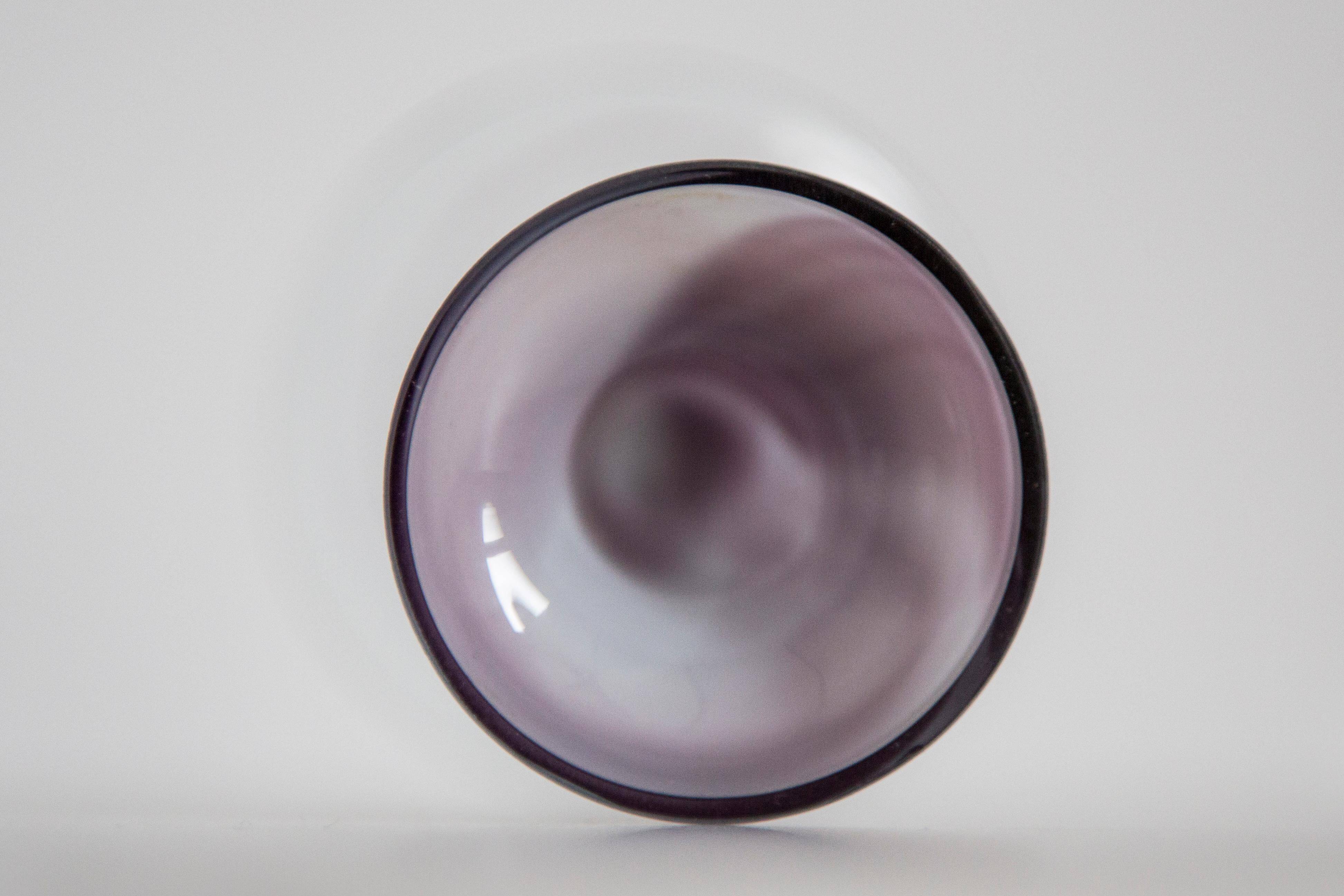 Vintage purple mid-century artistic vase