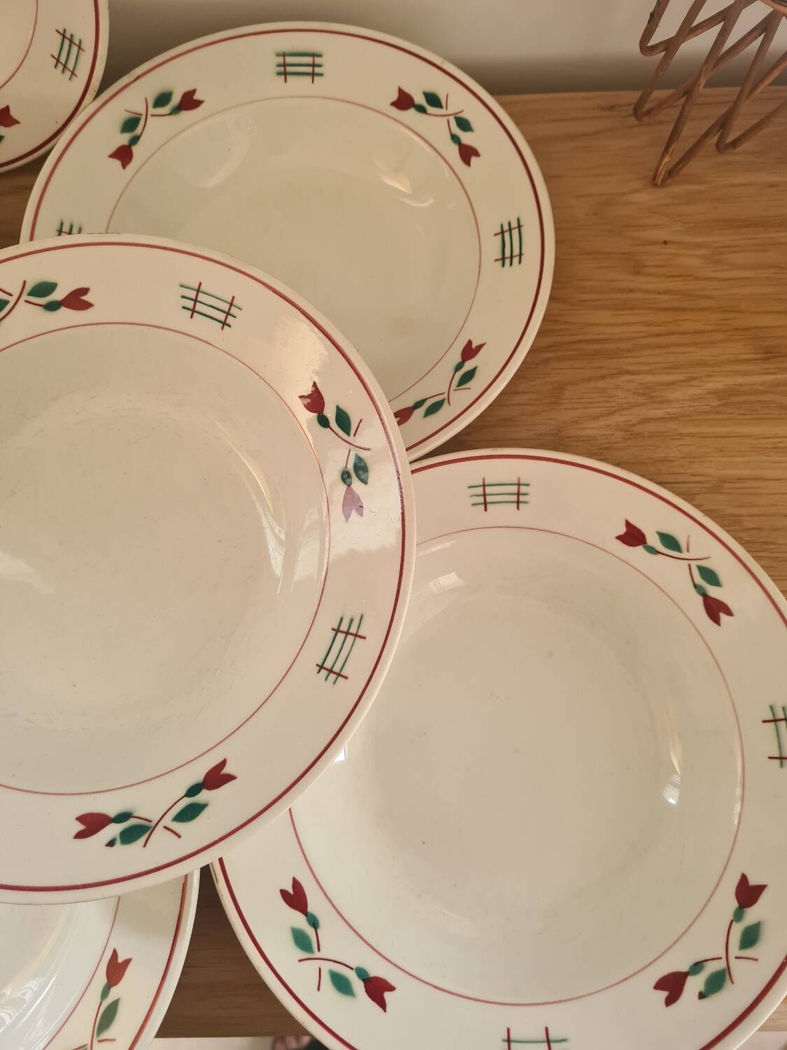 6 soup plates Céranord St Amand