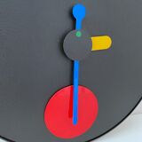 Rexite wall clock Contrattempo, postmodern, Memphis style, made in Italy.