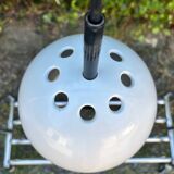 White metal eye ball pendant light by LITA vintage 1970