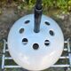 White metal eye ball pendant light by LITA vintage 1970
