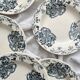 8 ironstone soup plates "Les Violettes" Salins