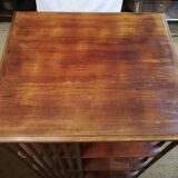 Revolving oak bookcase