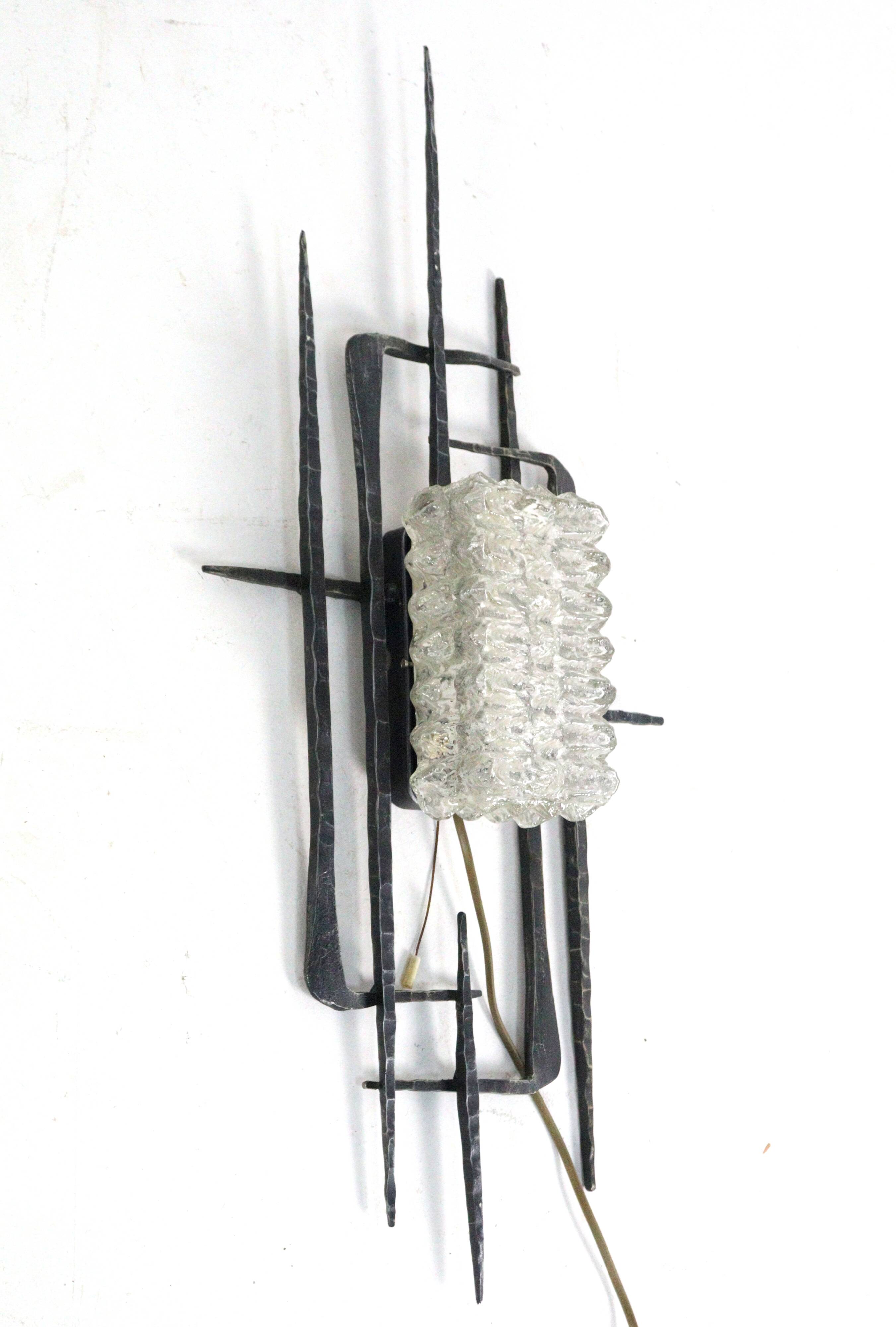Brutalist vintage wall lamp