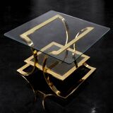 Vintage Mid-Century Italian Modern Glass Coffee Tables, 1960s, Set of 2