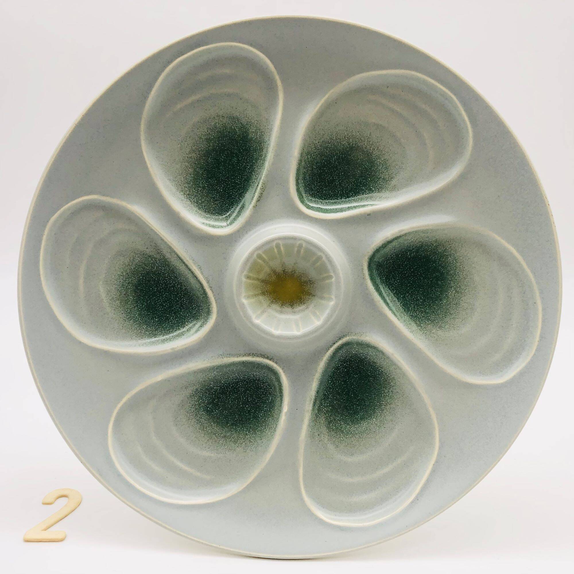 6 oyster/shellfish plates, “Salins”