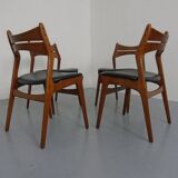 Teak Model 310 Dining Chairs by Erik Buch for Chr. Christensen, Denmark, 1960s, Set of 4