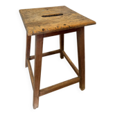Ancien tabouret de peintre en bois