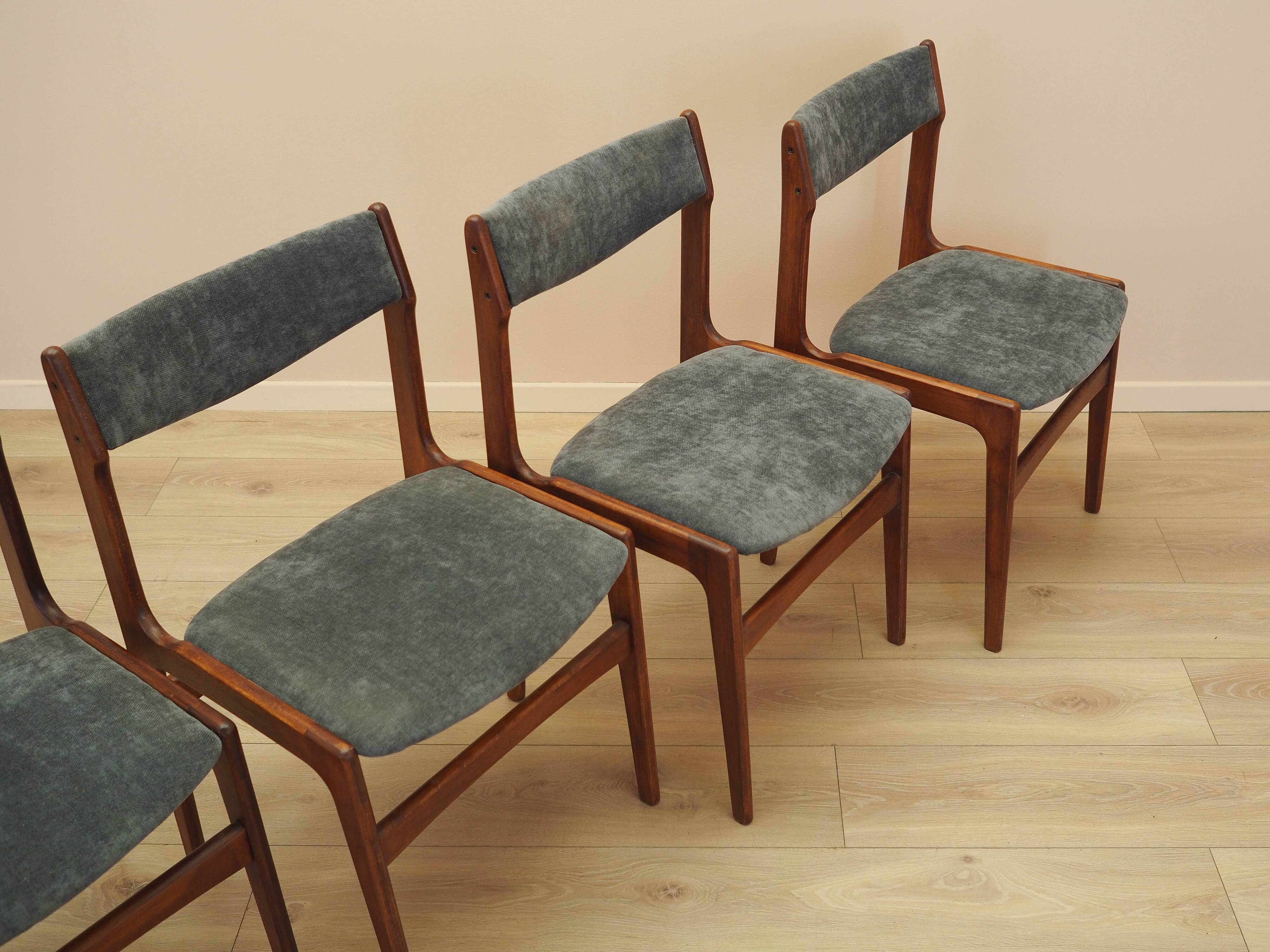 Set of four teak chairs, Danish design, 1970s, made in Denmark