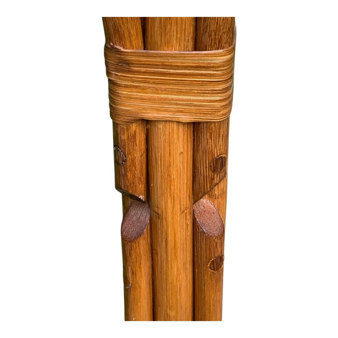 Perroquet portemanteau en rotin vintage 1970