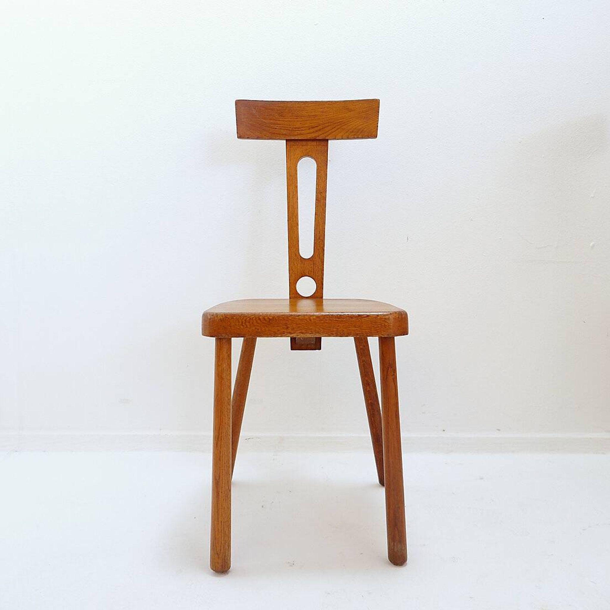 Set of 6 wooden T backs Dining Chairs - 1960s