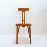Set of 6 wooden T backs Dining Chairs - 1960s