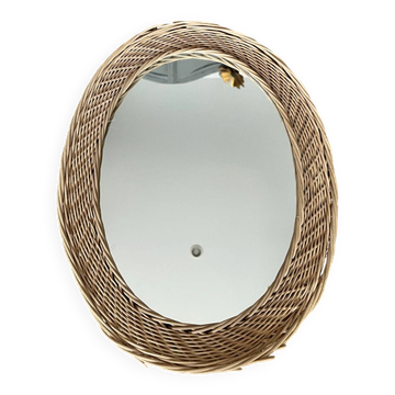 Miroir en osier 