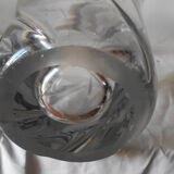 Vase Daum en cristal moulé ,années 60