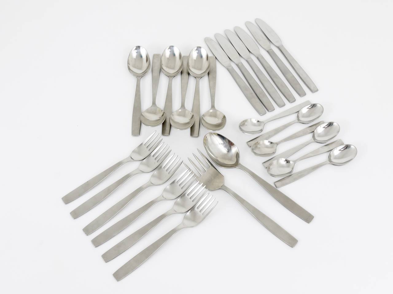 Amboss Austria 2050 Modernist Cutlery for Six by Helmut Alder, 1950s