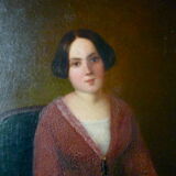 Portrait de jeune femme fin XIX