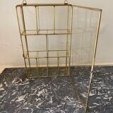 Glass and brass wall display case