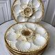 Set of 6 Oyster Plates Longchamp years 50-60