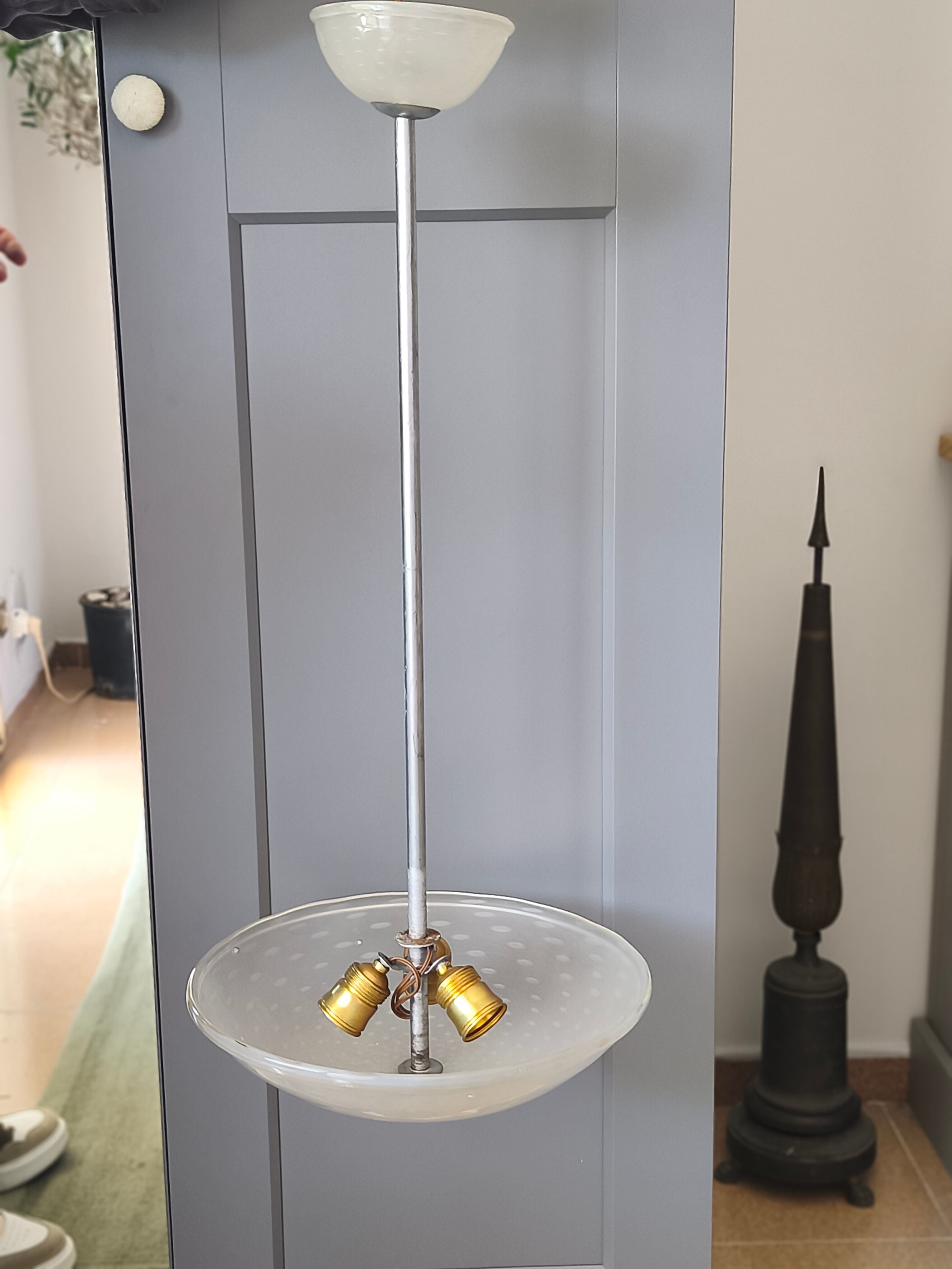 Suspension en verre de Murano par Ercole Barovier pour Barovier, Italie, 1930
